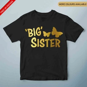 Kids Big Sister TShirt Girls Baby Shower Announcement Birthday Party - Picture 1 of 9