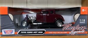 1:18 Scale 1932 Burgundy Ford Hot Rod