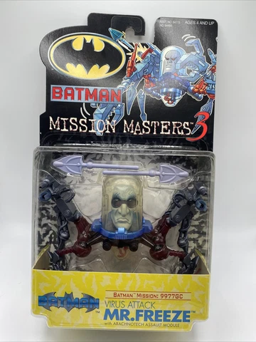 Batman Mission Masters 3 Virus Attack Mr Freeze Figure Kenner MOC Excellent t Cover