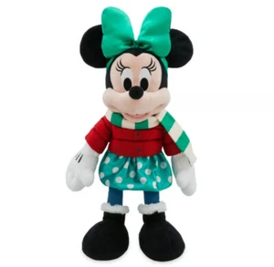 Neu Disney Store Minnie Mouse Holiday Plüschtier Puppe 14 Zoll 2021 Weihnachten - Bild 1 von 7