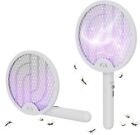 Fly Swatter Electric Racket Electric Bug Zapper Racket 3 in 1 Rechargeable... 