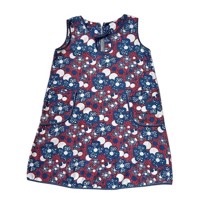 60s 70s vintage mini tent dress sleeveless daisy psychedelic pattern print. — 第 1/4 张图片