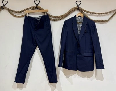 Traje ajustado Viktor & Rolf hecho en Japón 100 % lana espiga con peso IT 48 Foto 1 de 4