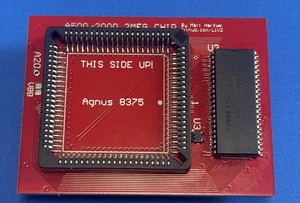 Amiga 500/2000 2mb chip ram adapter Red. Agnus NOT Included. New! - Picture 1 of 7