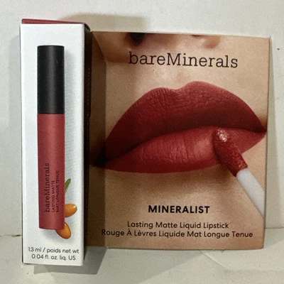 Bare Minerals Mineralist Long Lasting Matte Liquid Lipstick ~ Spirited Mini Red - image 1 of 4