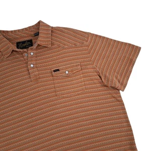 Howler Bros Jacquard Ranchero Hemd Herren XXL 2XL Orange Perlen Druckknöpfe Western - Bild 1 von 13