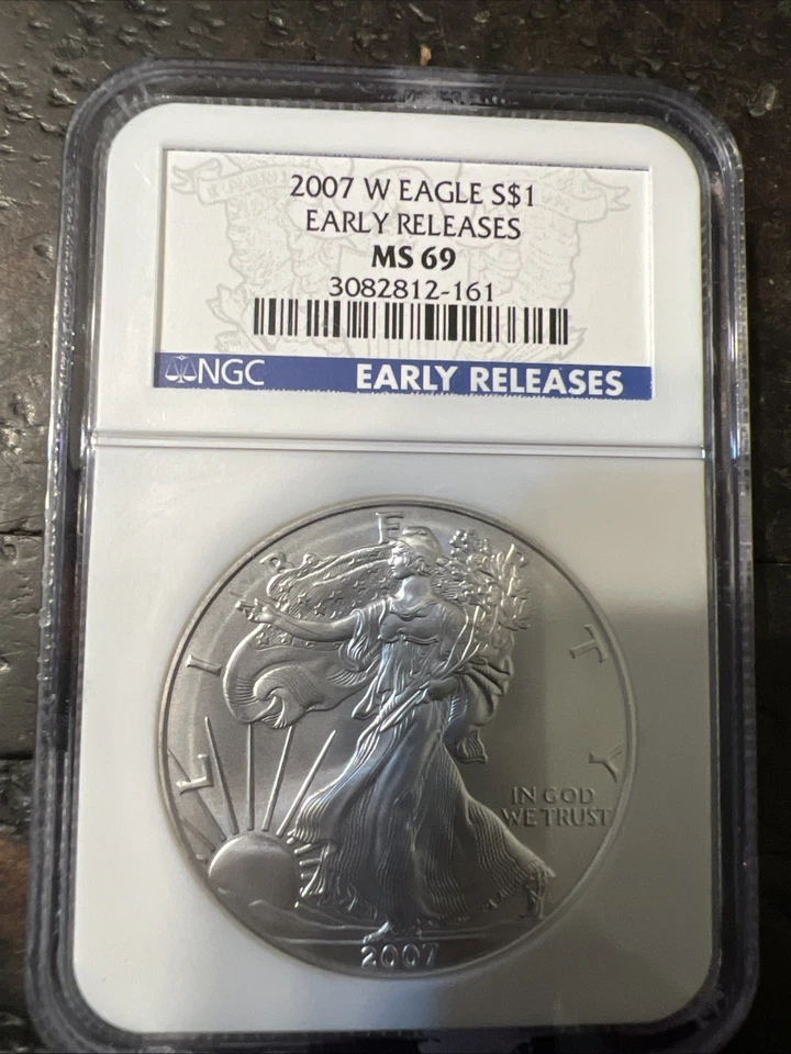American Eagle 2007-W (amueblado) plateado MS-69 PCGS (FS) Foto 1 de 1