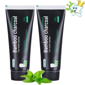 Vista Aktivkohle Zahnpasta 2 Stück Bamboo Zahncreme Weiß Teeth Whitening MEHRWEG - Bild 1 von 7