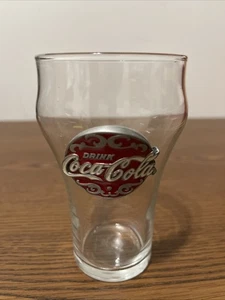 RARE Vintage “DRINK Coca Cola” Glass with Metal Logo 5in tall - Picture 1 of 6