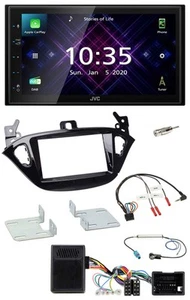 JVC DAB 2DIN Lenkrad Bluetooth USB Autoradio für Opel Adam ab 2013 Corsa E - Bild 1 von 12