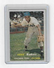 GENE BAKER 1957 Topps Baseball Vintage Card #176 - CUBS - VG  (DA)