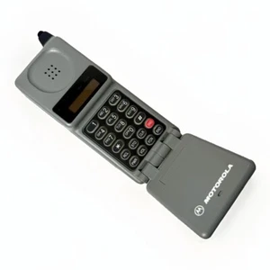 Vintage Motorola 1989 Cell Flip Phone Gray Complete Untested RARE FIND - Picture 1 of 10