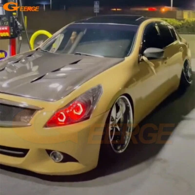 Anillos halo hexagonales dinámicos ojos de ángel LED para INFINITI G25 G35 G37 Q40 Q60 V36 RGB Foto 1 de 4