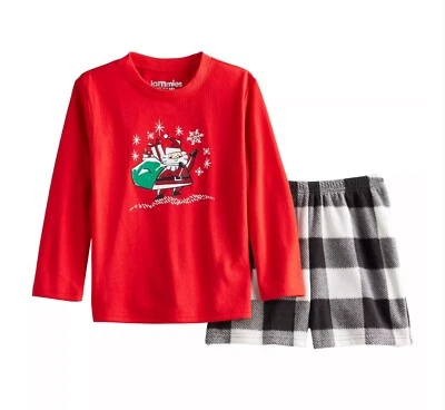 Meninos, Tamanho 4, Conjunto de Pijama de Natal, Novo com etiquetas, Papai Noel - Imagem 1 de 4