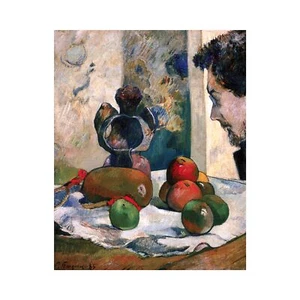 Paul Gauguin, Still Life with Profile of Laval, 100% Cotton Art Paper, 28" x 35" - Picture 1 of 10