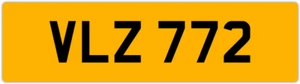 VLZ 772 V 3X3 DATELESS PRIVATE NUMBER PLATE VAL VICK VIC VIK VIN VINCE VIV VERN - Picture 1 of 1