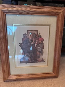 Norman Rockwell Doctor and Doll, Saturday Even Post Cover, gerahmt - Bild 1 von 1