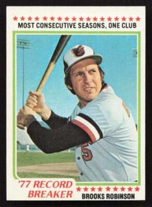 Brooks Robinson  1978 Topps Record Breaker #4 Orioles EX+ {0416