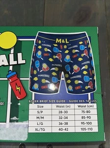 Pickleball Boxershorts Herren Large M&L Main And Local Neu - Bild 1 von 3