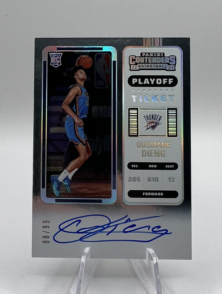 Panini Contenders 2022-23 Ousmane Dieng Playoff Ticket Rookie RC auto /99 #122