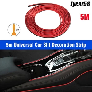 16ft Car Interior Door Gap Edge Line Molding Trim Strip Decorate Red Accessories - Picture 1 of 11