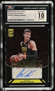 2023-24 Donruss Elite - Impact Impressions Walker Kessler #II-KES (AU) CGC 10 - Picture 1 of 2