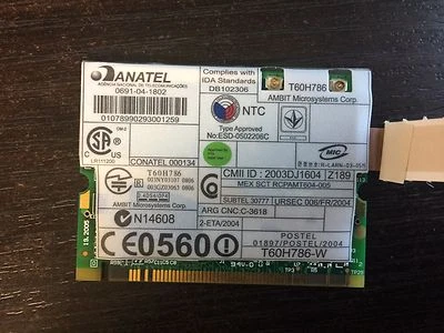 39T0386 IBM LENOVO THINKPAD LAPTOP NOTEBOOK 802.11 G/B CARD - Image 1 of 3