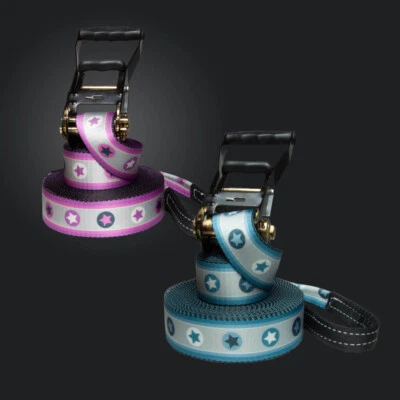 SECOROCO Slackline Set für Kinder 15-25 Meter Länge, Komplettset inkl. Halteseil