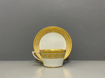 Wien Gedeck Tasse UT Mäanderband in Gold Golddekor Prunk Empire 1.Wahl um 1819 - Bild 1 von 4