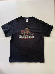 Gildan Tour T-Shirt - IRON MAIDEN THE BOOK OF SOULS 2016 World Tour - Australian - Picture 1 of 5