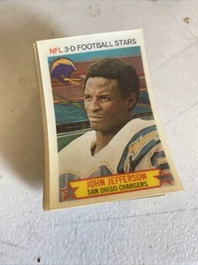 1980 STOP N GO NFL FOOTBALL 3D COMPLETE SET OF 48 CARDS REGIONAL ISSUE - Picture 1 of 7