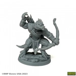 WASPNETTLE LIZARDMAN ARCHER Reaper Minis Bones USA Dungeon Dwellers REM07094 D&D - Picture 1 of 3