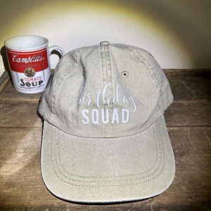 Mütze Kappe Geburtstag Squad verstellbar Druckknopflasche Netz grau Party feiern Geschenk - Bild 1 von 10