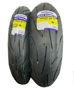 Michelin Pilot Power 2CT 180/55ZR17 120/70ZR17 Front Rear Motorcycle Tires Set - Picture 1 of 8