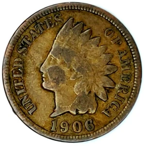 1906-P 1C Indian Head Cent F 19lul0920 - Picture 1 of 2