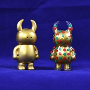 UAMOU Gold & Polka Dot Uamou Hand Painted Red Green Hard Figures Set Of 2 Custom - Picture 1 of 11