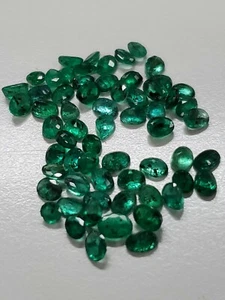 Natural loose gemstones free shipping Emerald.  2 ston 4x3 oval  emeralds. - Picture 1 of 3