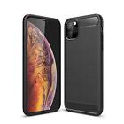 New Slim Black Carbon Fibre Shockproof Case Cover For Apple Iphone Xi 11 Pro Max
