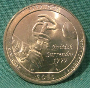 2015-P  Washington 25c-ATB Series-Saratoga-Choice Uncirculated-#402-30 - Picture 1 of 2