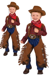 Little Wrangler Boys Costume Cowboy Wild West Fancy Dress Western Kids - Picture 1 of 5