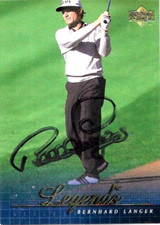Bernhard Langer Signed 2001 Upper Deck LEGENDS Card #56 PGA 2