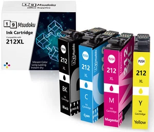4P 212XL T212XL Ink Cartridges For Epson WorkForce WF-2830 WF2850 XP-4100 XP4105 - Picture 1 of 7