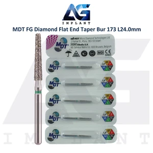 MDT Dental FG frese coniche estremità piatte rivestite diamantate 173 L24,0 mm modellatura superficie - Foto 1 di 24