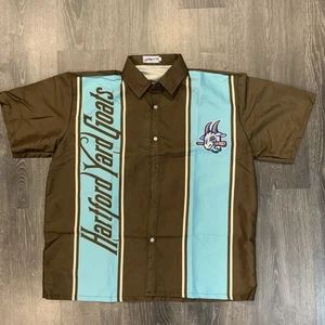 Camicia da bowling con bottoni HARTFORD YARD GOATS XL SGA marrone e verde acqua - Foto 1 di 16