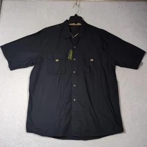 Camisa Eddie Bauer Para Hombres XL Azul Marino Manga Corta Exterior Utilidad Bolsillos Senderismo - Imagen 1 de 7