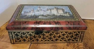 Vintage deutsche Disney SCHLOSS Litho Keksdose Dose Henry Lambertz 14 x 10 x 5" - Bild 1 von 11