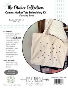 Dunroven Canvas Tote Kits * Dancing Bees * 8045A - Picture 1 of 1