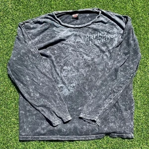 Camiseta de manga larga con estampado integral Harley Davidson estilo Y2K talla XL - Imagen 1 de 8