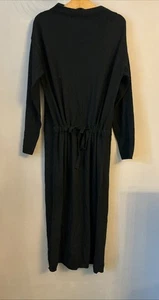 Humility Made In Italy Lovely Black Knit Dress - Size Large - Picture 1 of 4