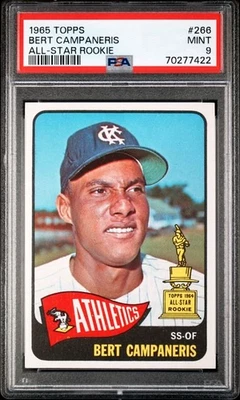 1965 Topps #266 Robert Campaneris All-Star Rookie PSA 9 ¡Como nuevo gama alta! Foto 1 de 2